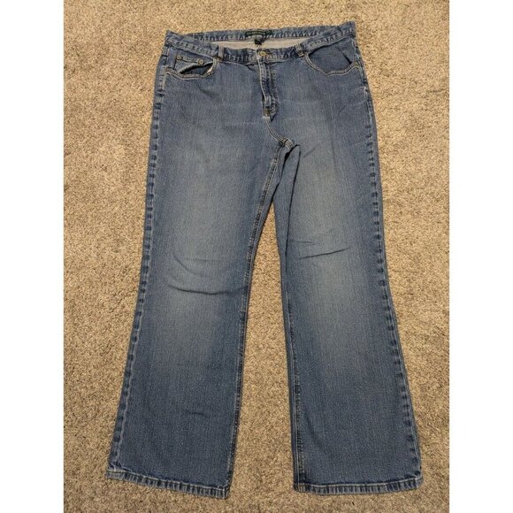 Ralph Lauren Jeans Co Womens boot cut jeans light wash 18W some stretch - Picture 1 of 5